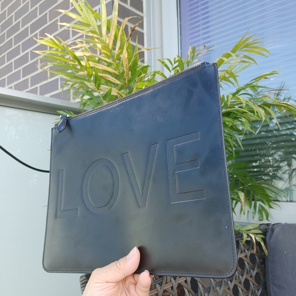 Givenchy Black Leather LOVE Clutch Bag - Picture 13 of 14
